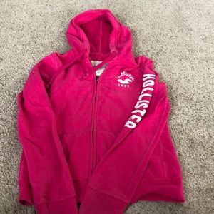 Hollister pink hoodie